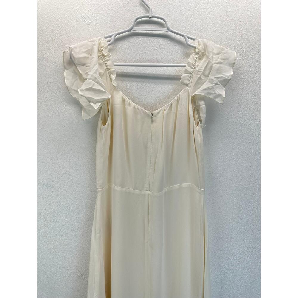 Reformation Butterfly Dress Midi Ivory White 8 - Picture 6 of 12